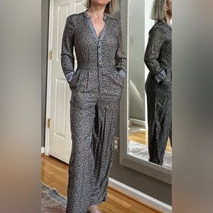 Anthropologie 3/4 sleeve jumpsuit size 0